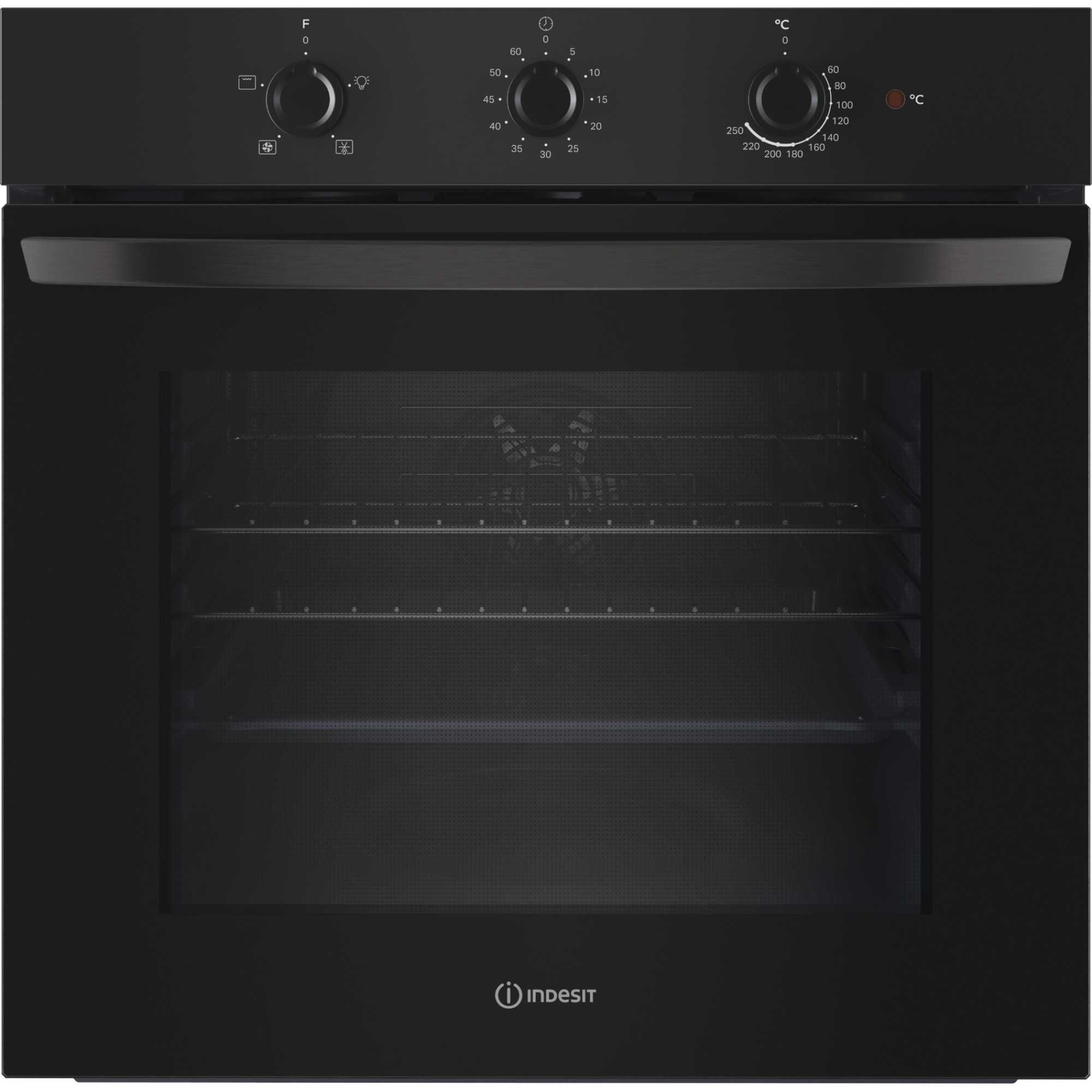IO 233 B UK Click&Clean 60cm 71l Electric Single Fan Oven - Black