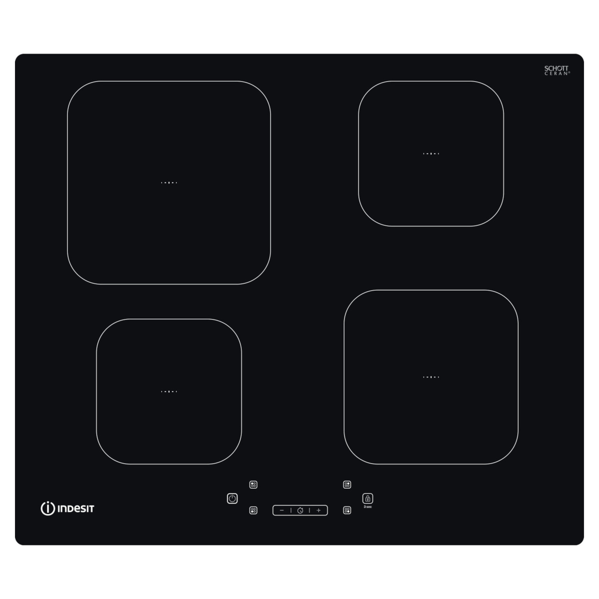 IS 83Q60 NE 60cm 4 Zone Induction Hob Electric - Black