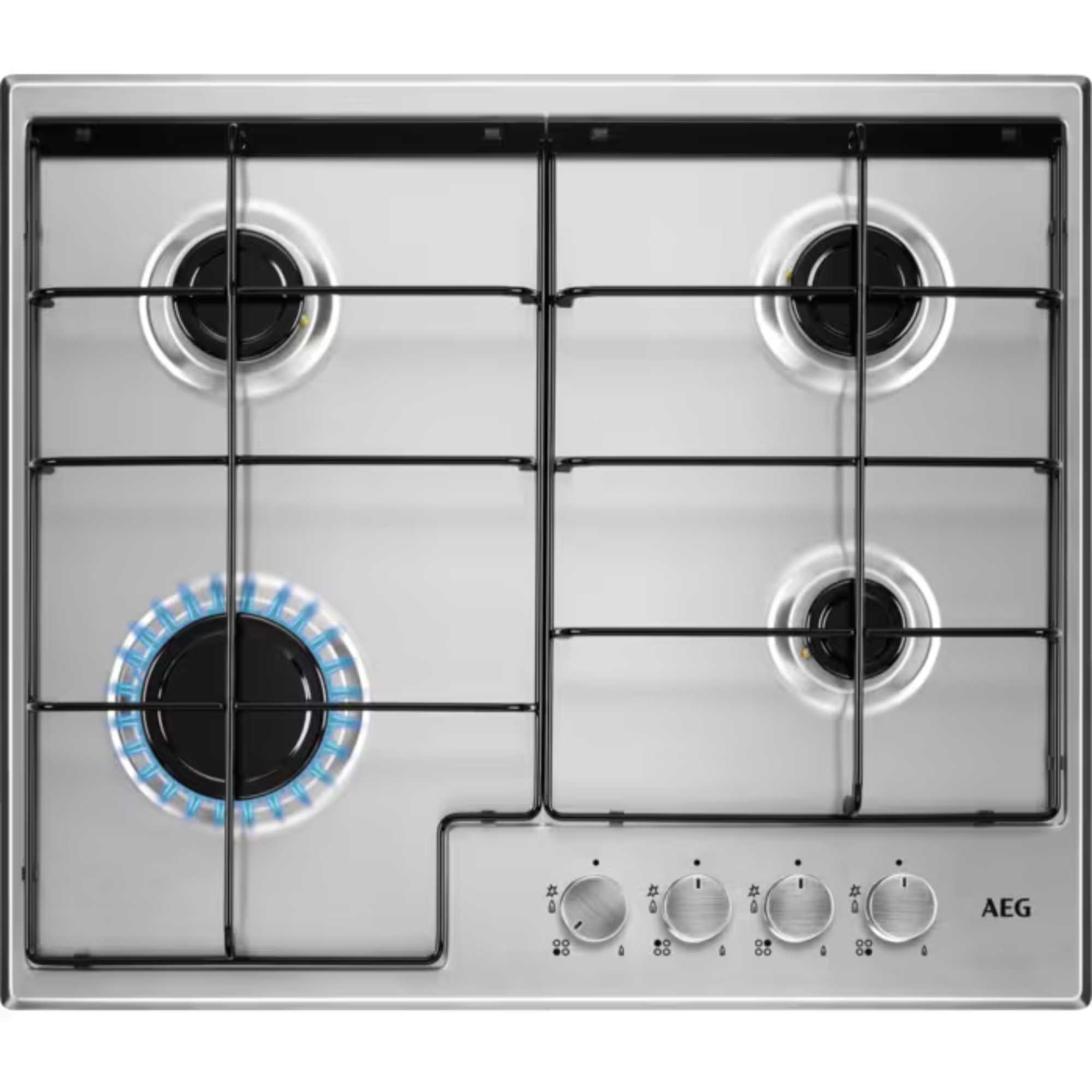 HGX6400SM 60cm 4 Burner Gas Hob - Stainless Steel