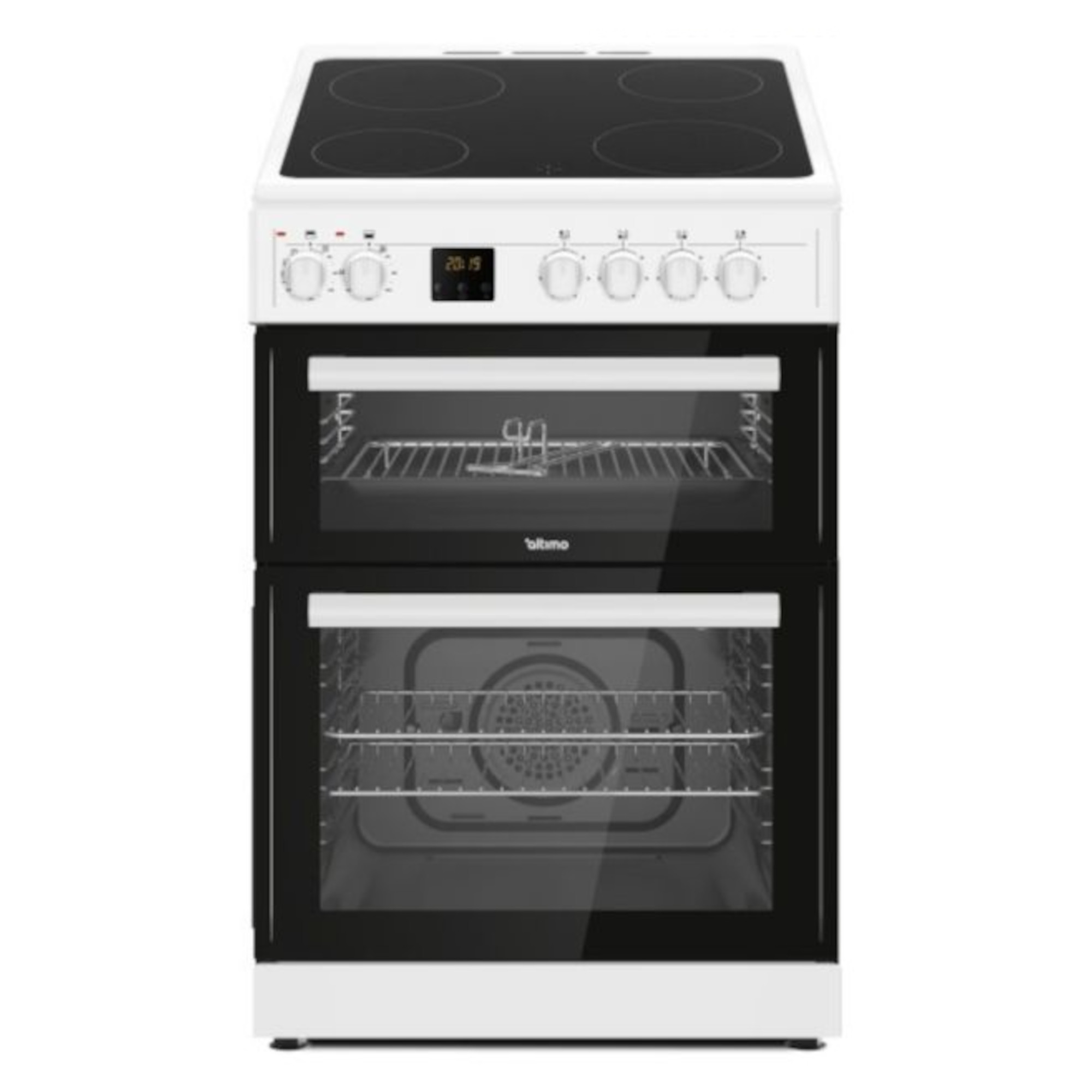 CEDC602W 600mm Double Oven Cooker with Ceramic Hob