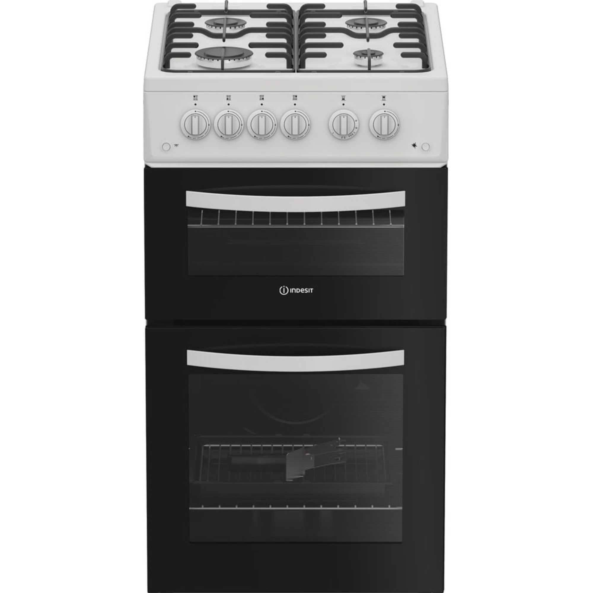 ITG5GMW 50cm Gas Twin Cooker with 4 Gas Burner Hob - White