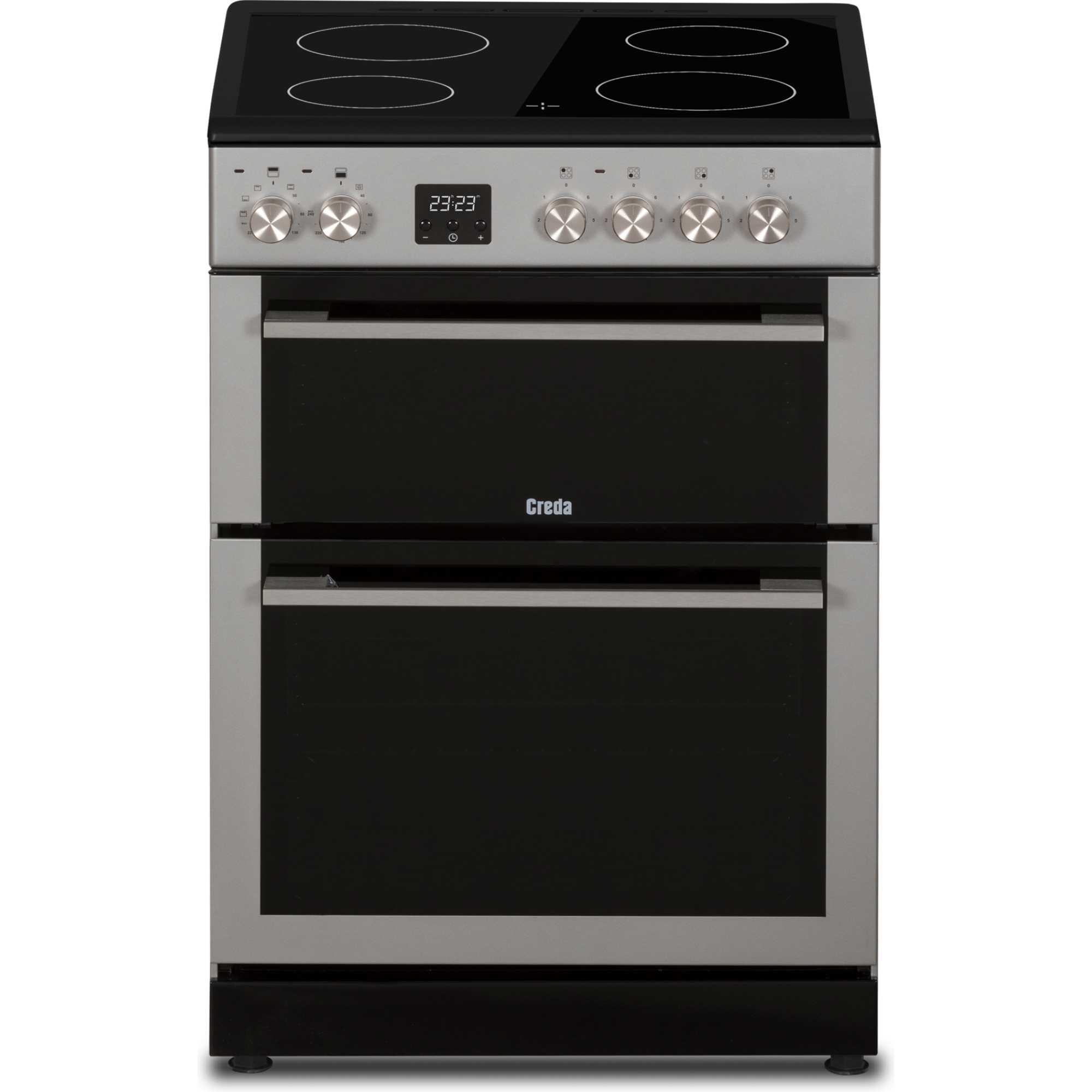 C60CDOS 60cm Double Oven Ceramic Cooker - Silver