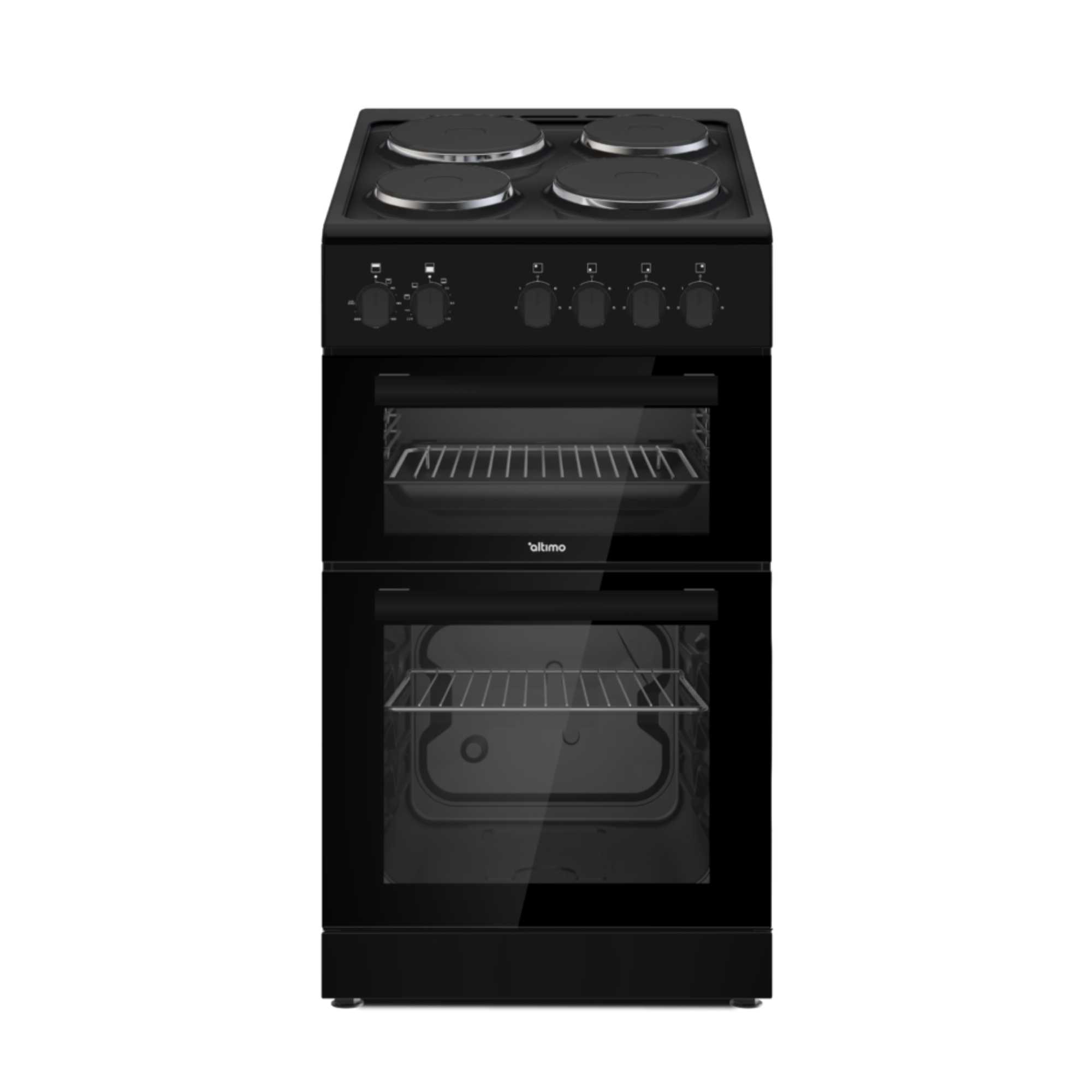 CETS502B 500mm Twin Cavity Freestanding Cooker - Black