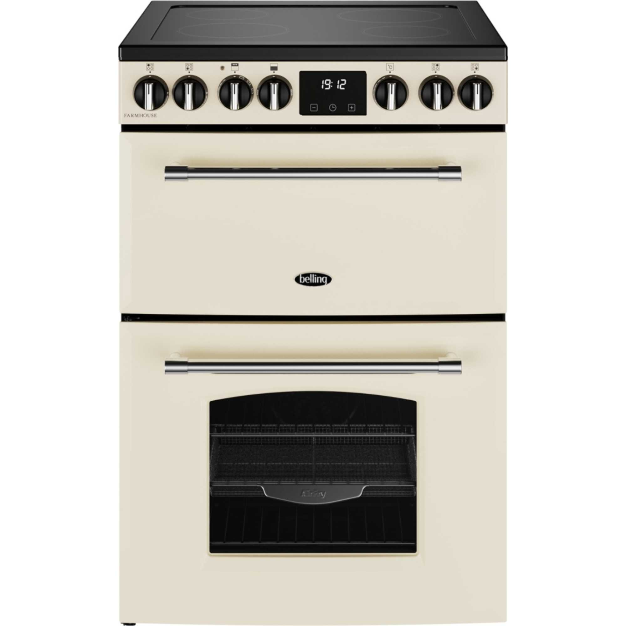 MRAFHOUSE60ECRM Ceramic Electric Double Oven Cooker - Cream
