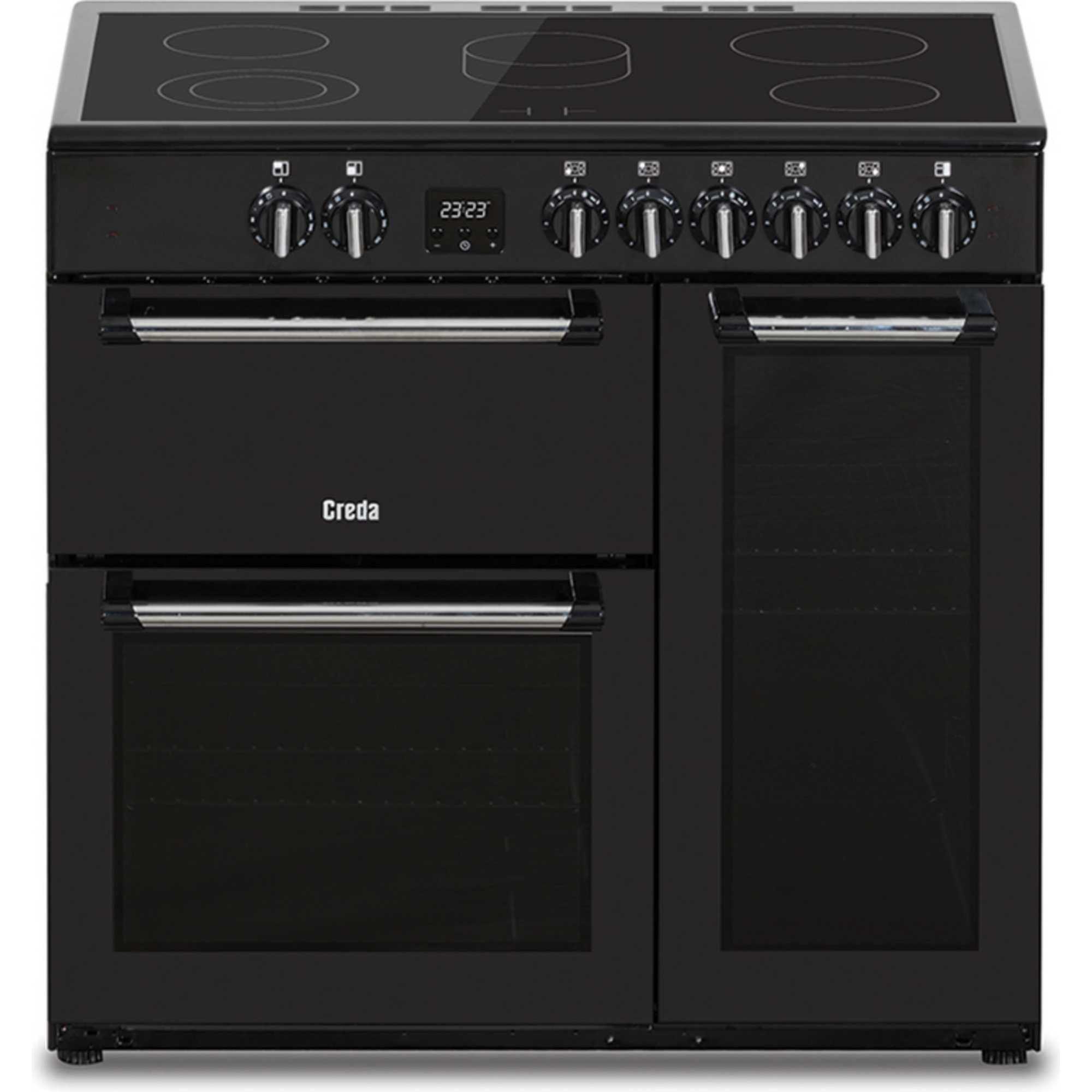 C90RCC 90cm Electric Range Cooker with 5 Ceramic Hobs - Silver