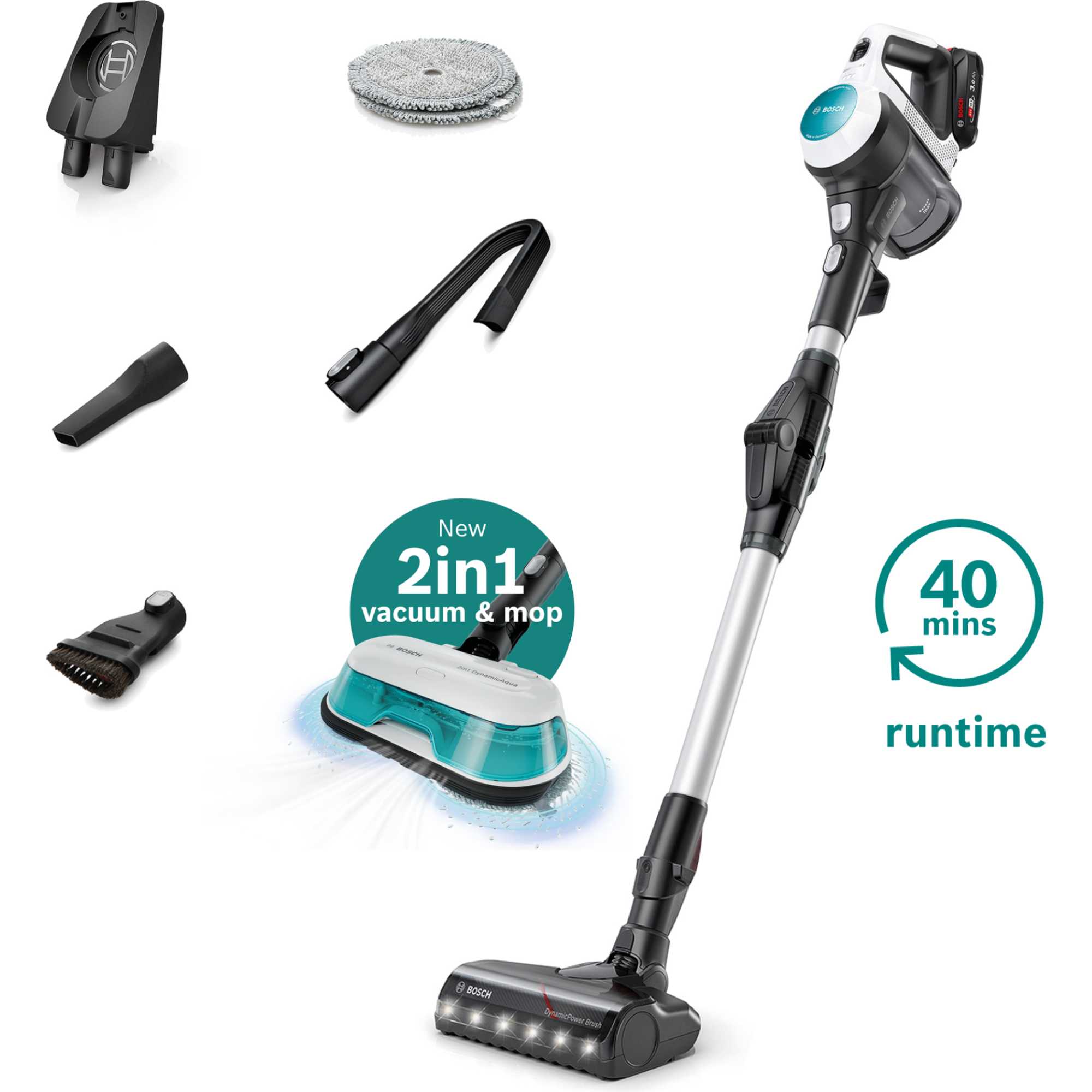 BCS71HYGGB Unlimited 7 Aqua Cordless Vacuum Cleaner & Mop - White
