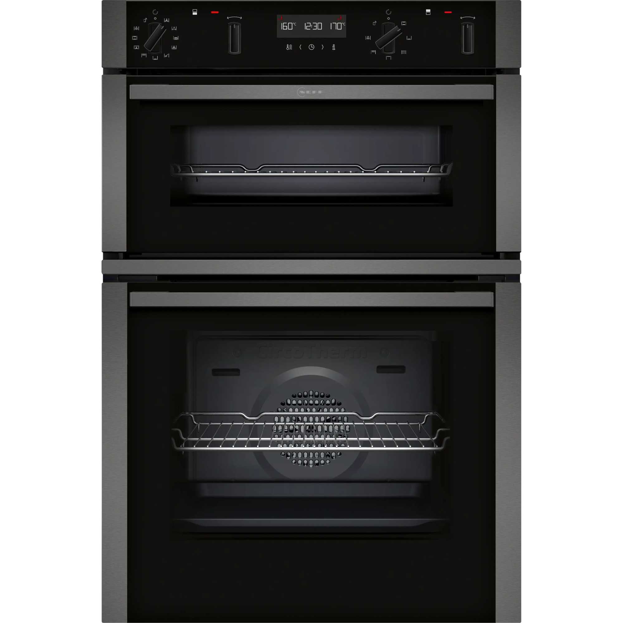 U2ACH7AN7B N 50 Built-In Double Oven with Pyrolytic & EasyClean - Stainless Steel