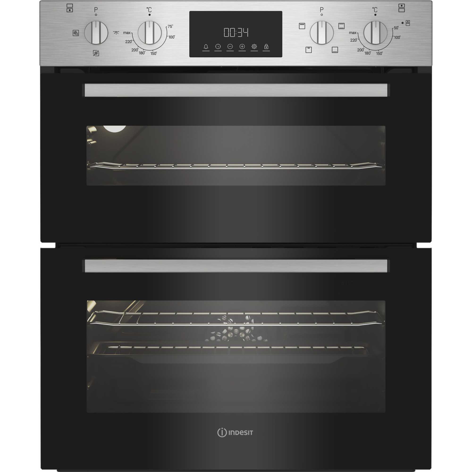 DUI 10D IX Built Under Electric Fan Double Oven - Stainless Steel