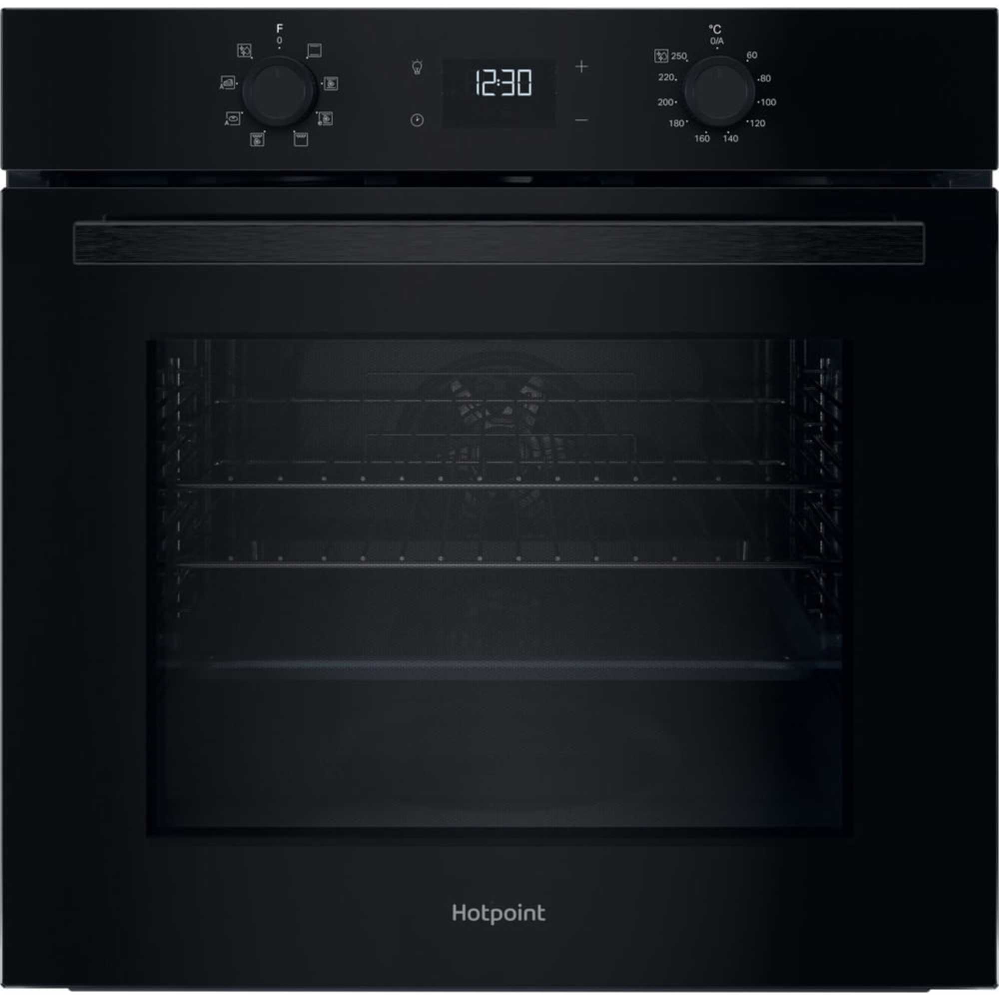 HO 455H B UK Class 2 Multiflow Single Electric Fan Oven - Black