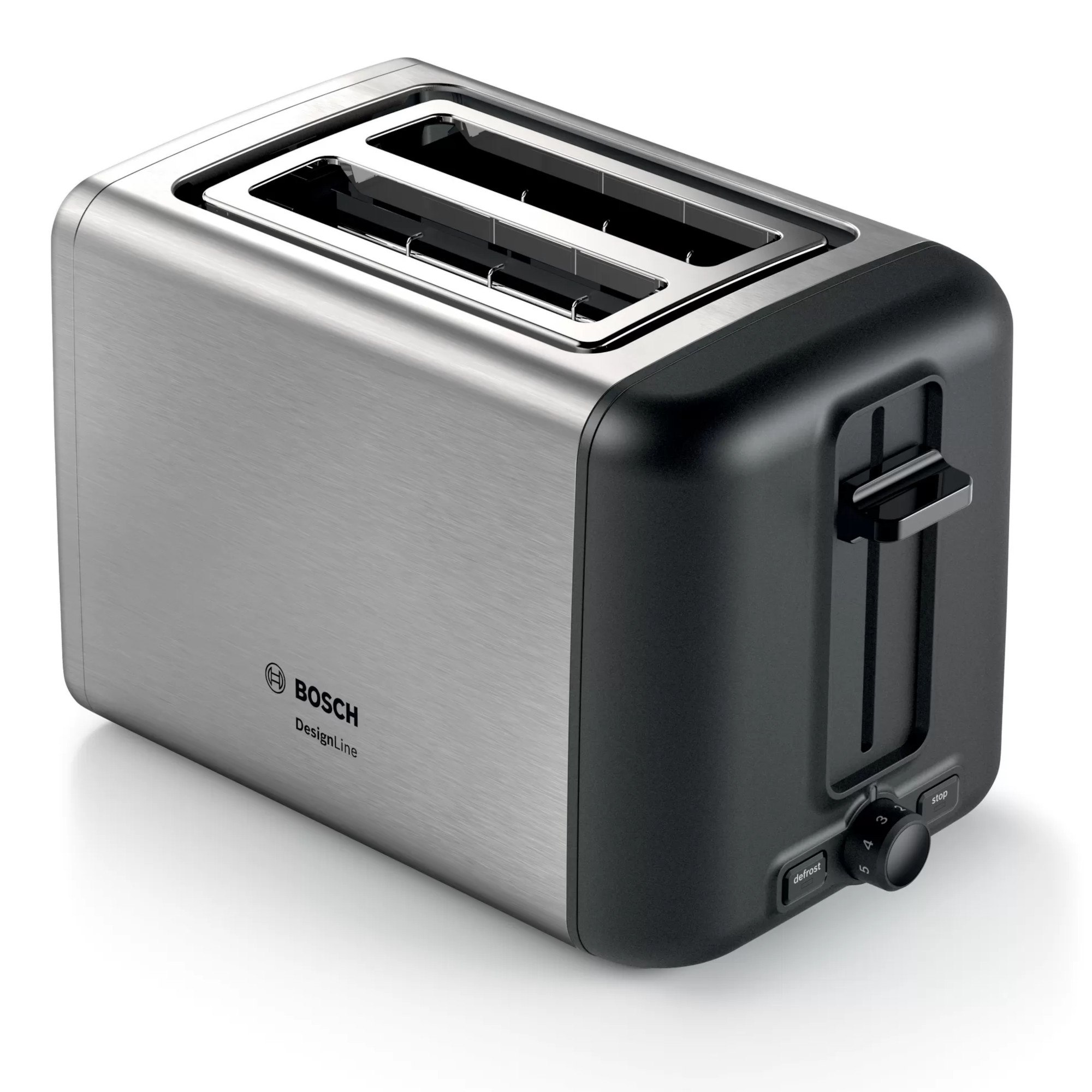 DesignLine TAT3P420GB Compact 2 slice Toaster - Stainless Steel