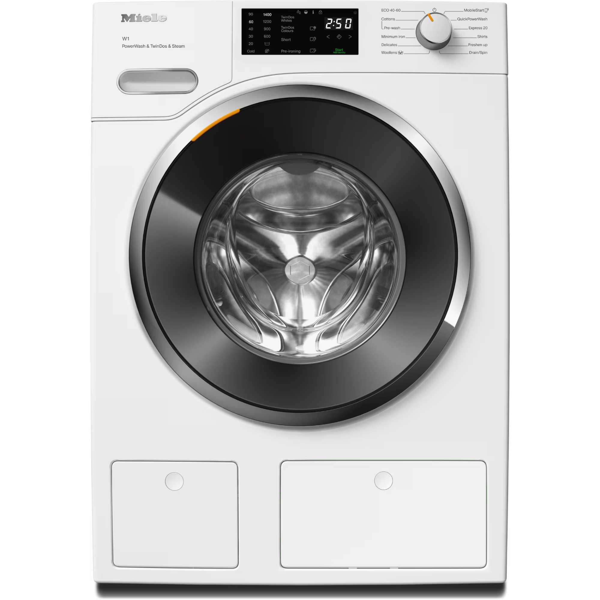 WWG880WCS 9kg 1400rpm Twin Dos & Steam Washing Machine - White