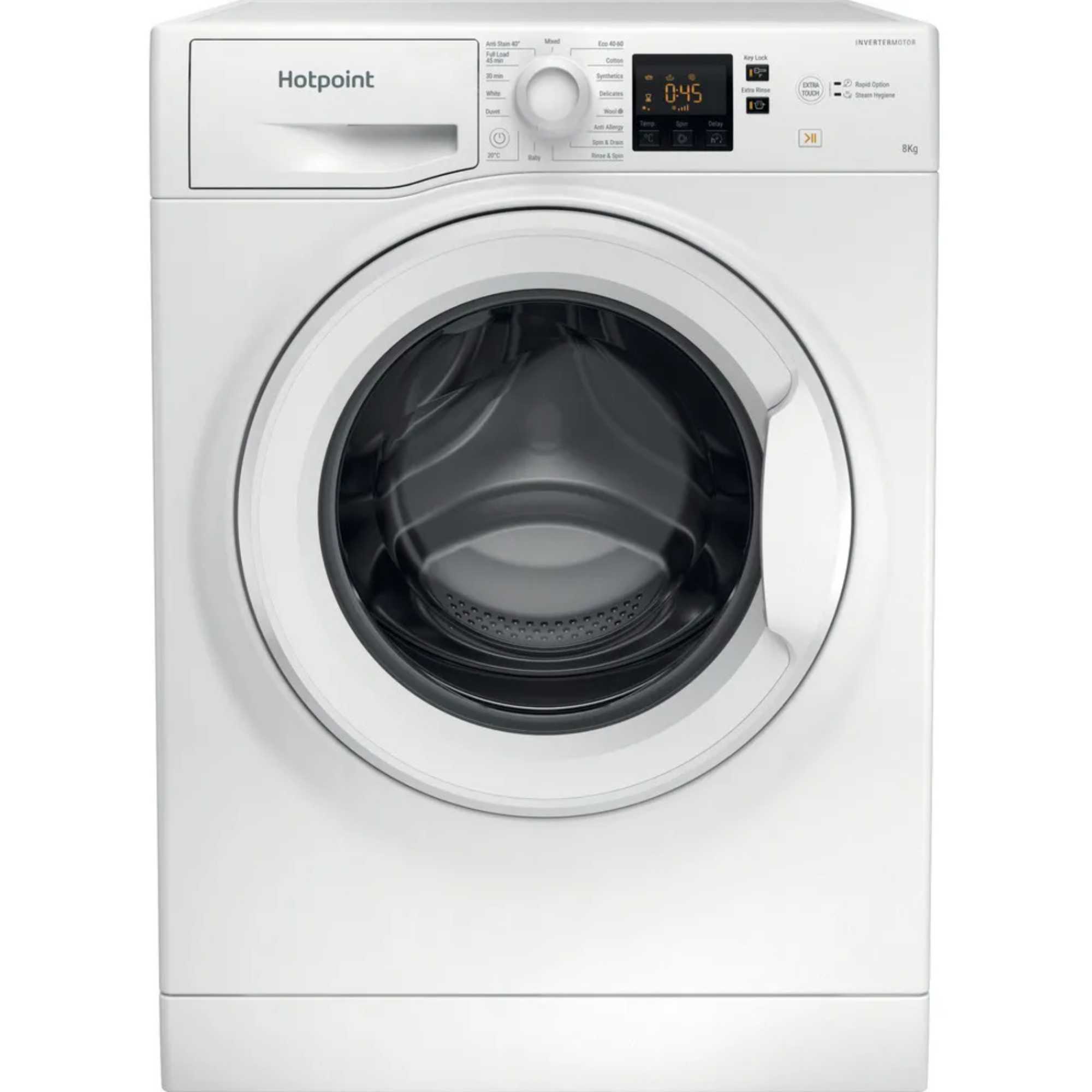 NSWF 846 W UK 8kg Load 1400rpm Anti-Stain Washing Machine - White