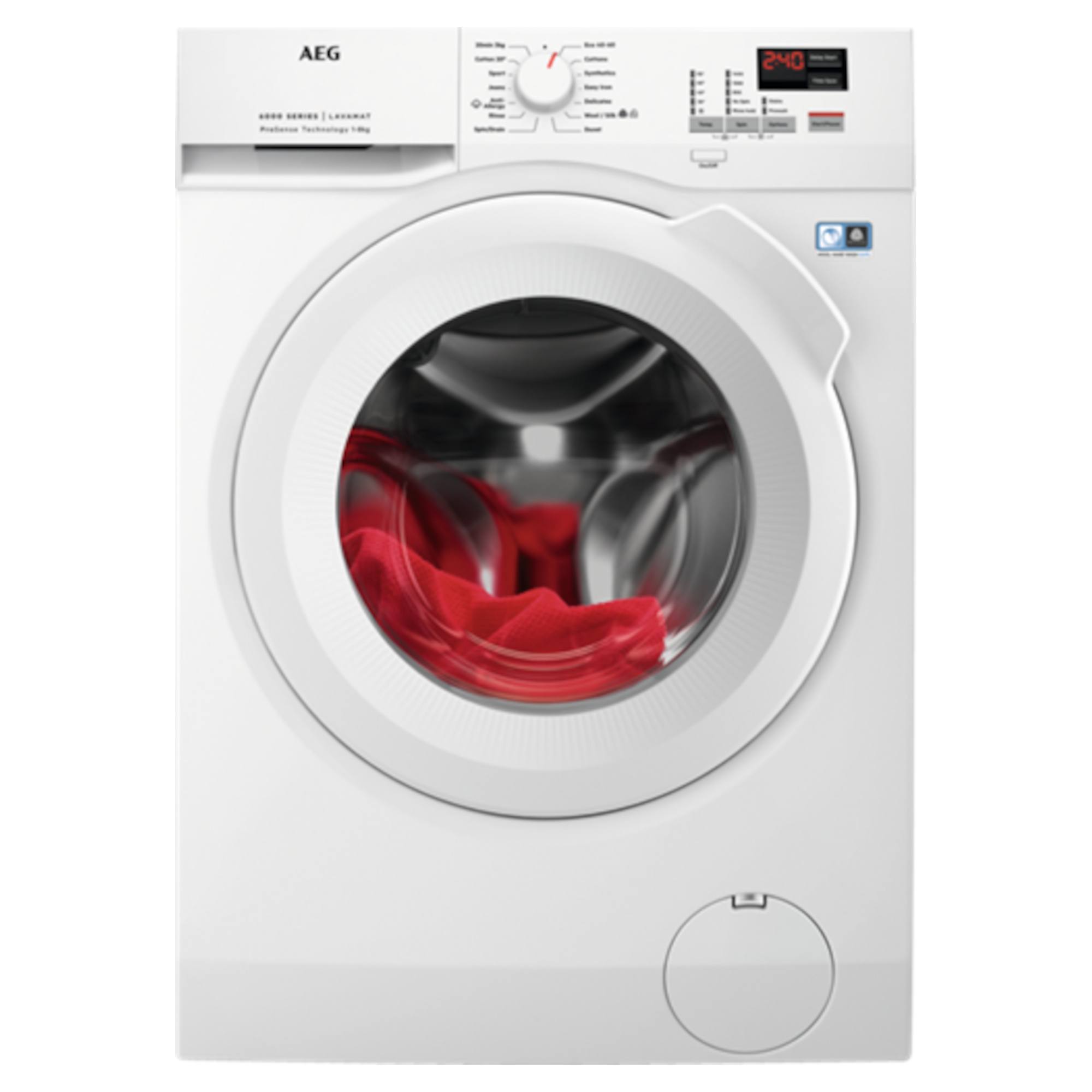 L6FBK841B 6000 ProSense 8kg Washing Machine - White