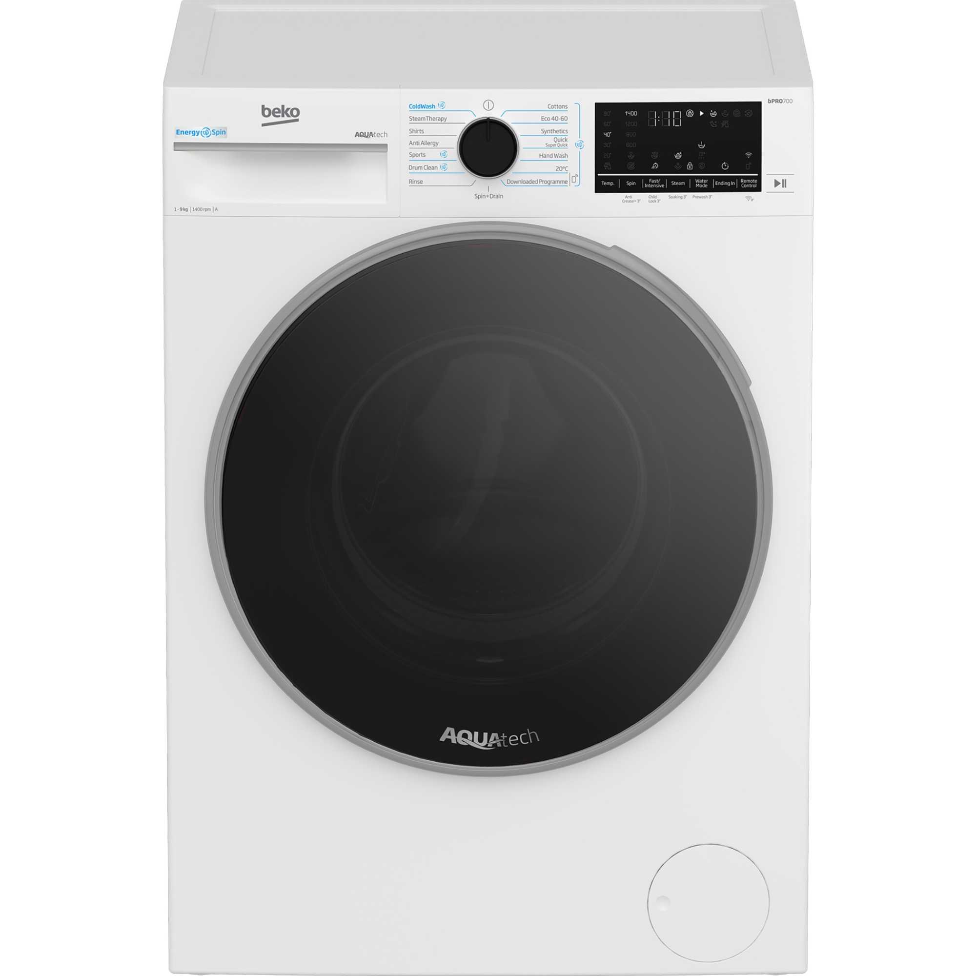 B5W59411AW AquaTech RecycledTub 9kg 1400rpm Washing Machine - White